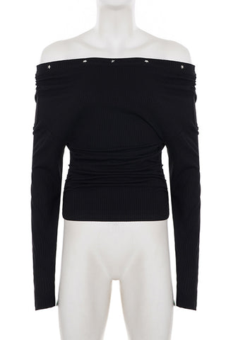 Off-Shoulder Long Sleeve Top