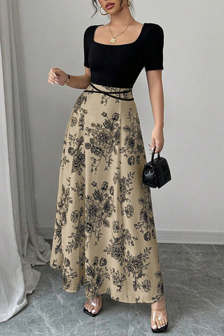 Floral Detail Maxi Dress