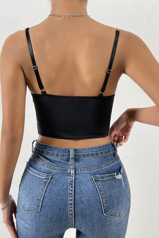 Chain Embellished Bustier Camisole