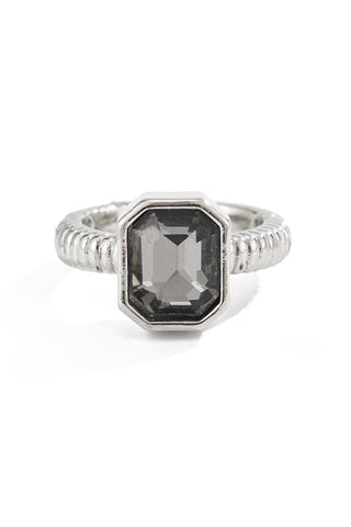 Geometric Stone Statement Ring