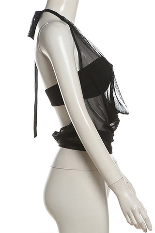 Mesh-Detail Tie-Back Tank