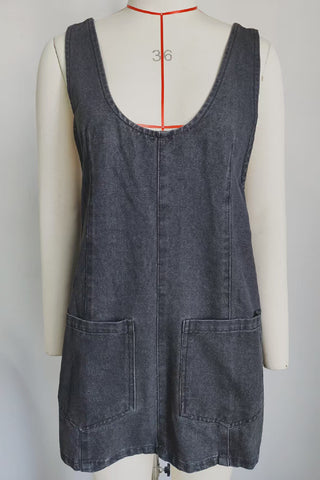 Sleeveless Denim A-Line Dress