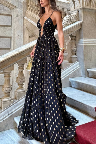 Elegant Polka Dot Casual Dress