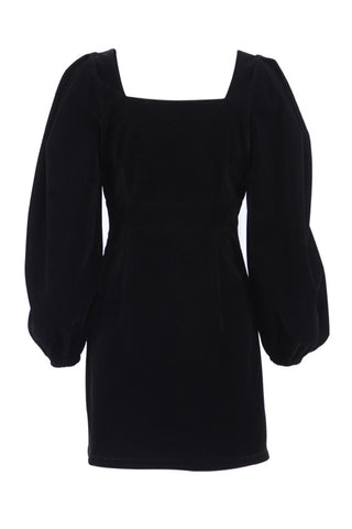 Puff-Sleeve Casual Mini Dress