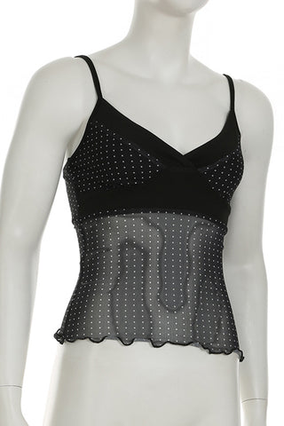 Sheer Polka Dot Cami Top