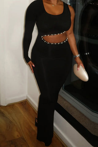 Cutout Maxi Evening Dress