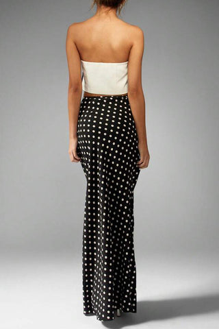Polka Dot Maxi Skirt