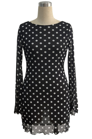 Backless Polka Dot Mini Dress
