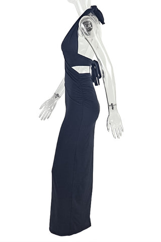 Halter-Neck Maxi Dress
