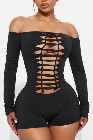 Strappy Cutout Off-Shoulder Romper