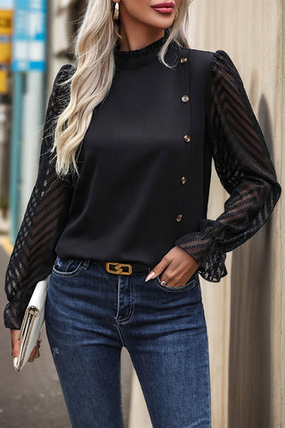 Elegant Button-Detail Blouse