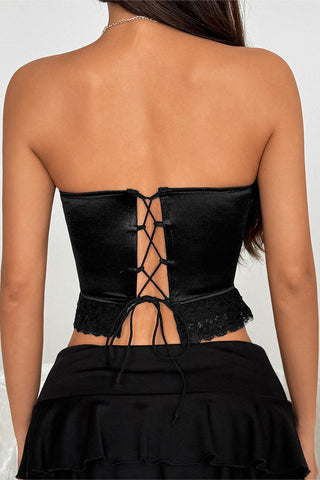 Strapless Lace Trim Camisole