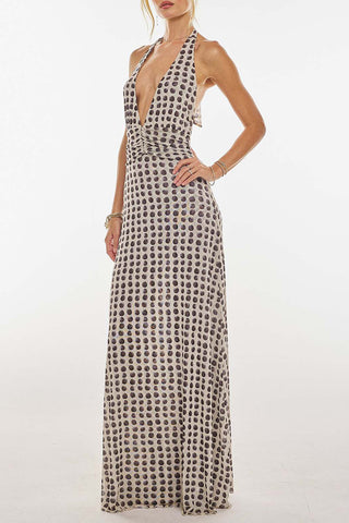 Floral Halter Maxi Dress