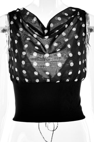 Polka Dot Cropped T-Shirt