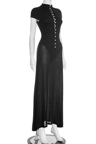 Button-Down Casual Maxi Dress