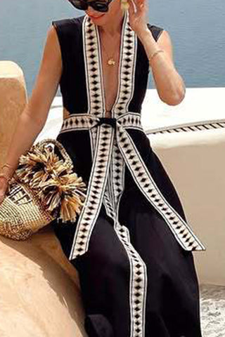 Geometric Pattern Casual Dress