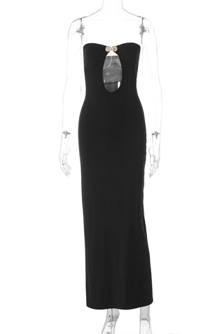 Elegant Strapless Maxi Dress