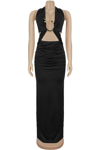 Cutout Detail Maxi Dress