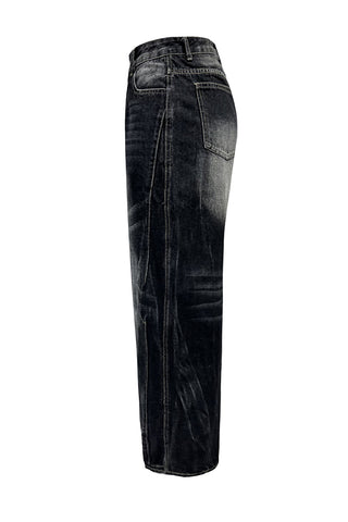 High-Waist Wide-Leg Denim Jeans