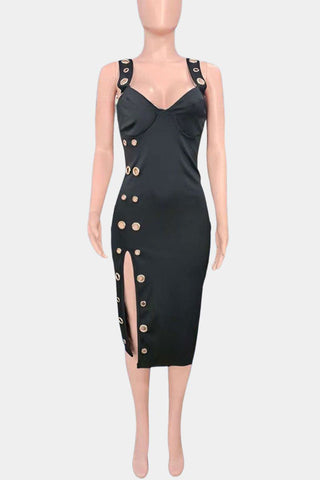 Eyelet-Detail Bodycon Dress