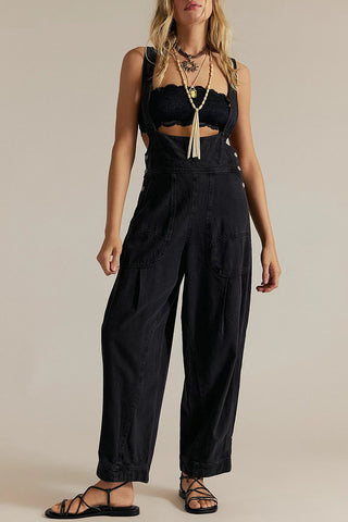 Casual Button-Strap Jumpsuit