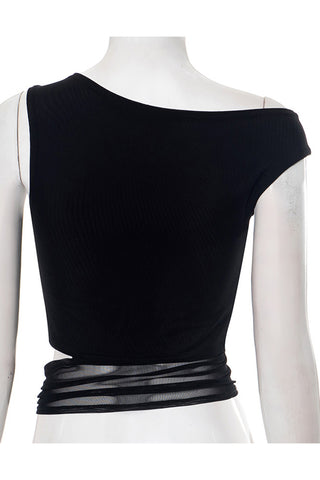Asymmetrical Ring-Detail Tank Top
