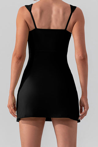 Sleeveless Square-Neck Casual Dress