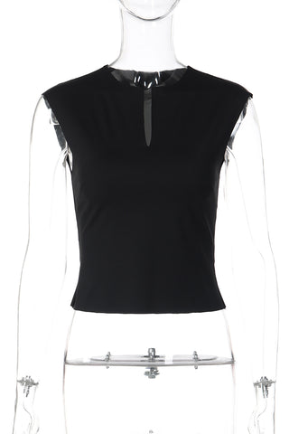Sleeveless Keyhole Tank Top