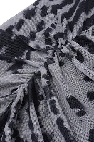 Abstract Neckline Maxi Dress