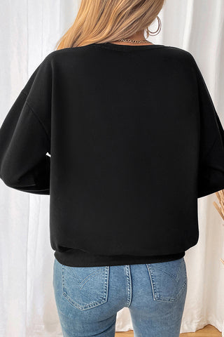 Checkered Bow Accent Sweater