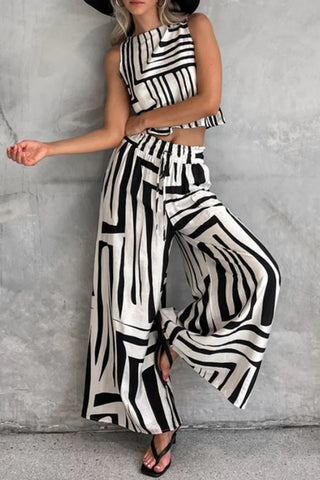 Geometric Print Two-Piece Set