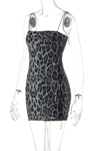 Strappy Animal Print Mini Dress
