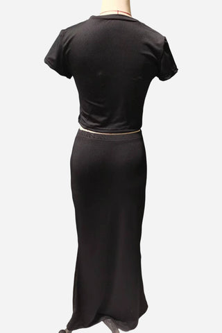 Ruched Two-Piece Skirt Set