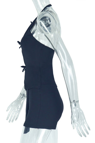 Bow-Tie Detail Skirt Set