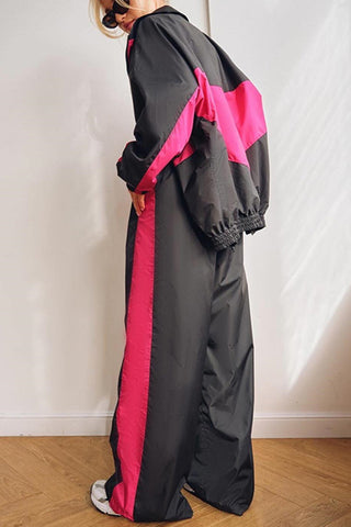 Chic Two-Piece Pants Set with Stripe Detail