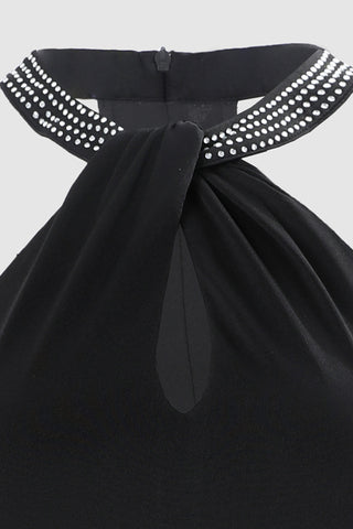 Keyhole Neckline Evening Dress