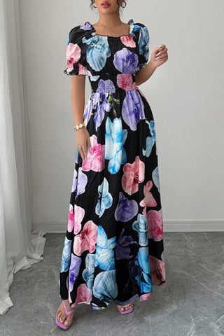 Puff Sleeve Maxi Dress