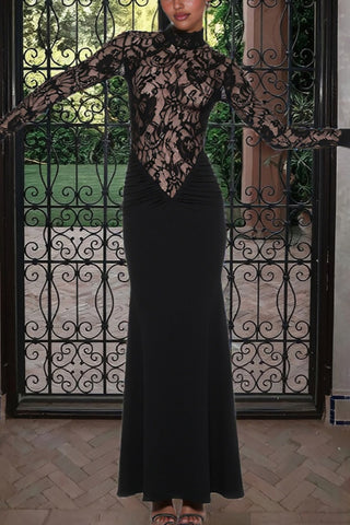 Elegant Lace Evening Gown