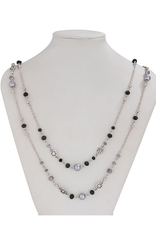 Long Layered Pendant Necklace