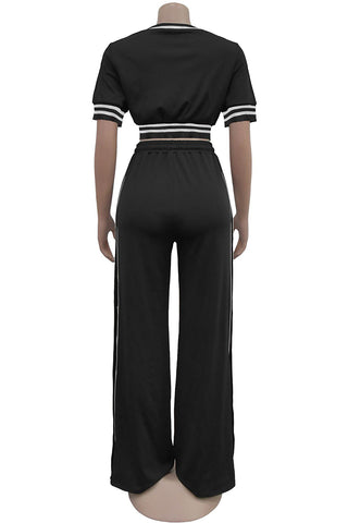 Striped Sporty Pants Set