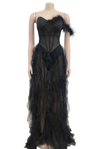 Stunning Strapless Evening Gown