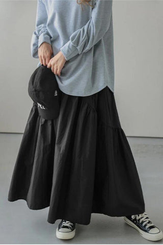 Flowing Maxi Skirt with Layered Design