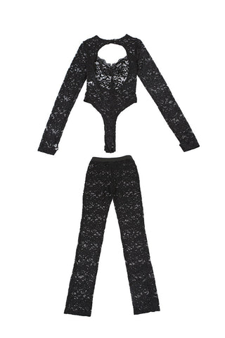 Elegant Lace Pants Set