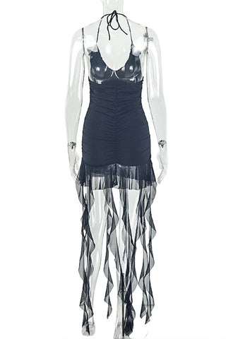 Sheer Layered Casual Dress