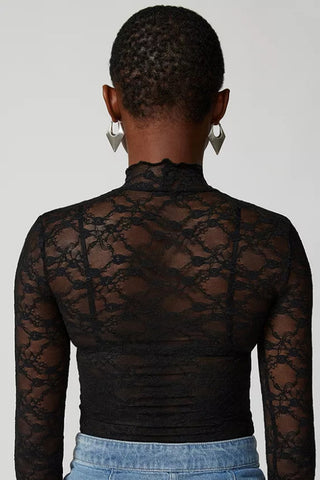 Elegant Lace Long Sleeve Blouse