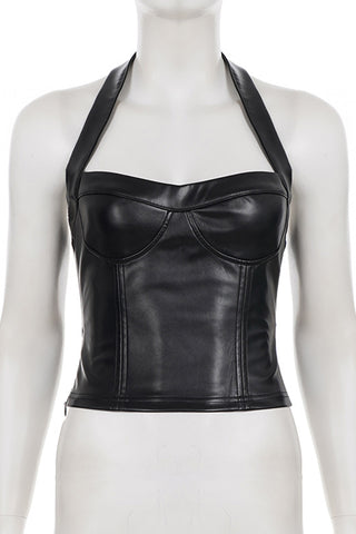 Halter Neck Corset Style Tank Top