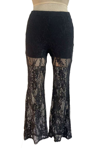 Lace Flare Casual Pants