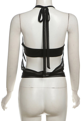 Mesh-Detail Tie-Back Tank