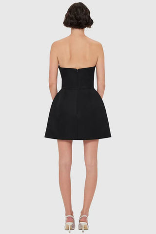 Strapless Floral Embellished Dress