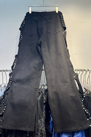 Star Embellished Straight Jeans